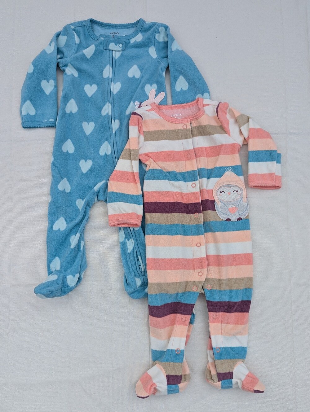 Carter's Footed Cozy Pajamas Lot Of 2